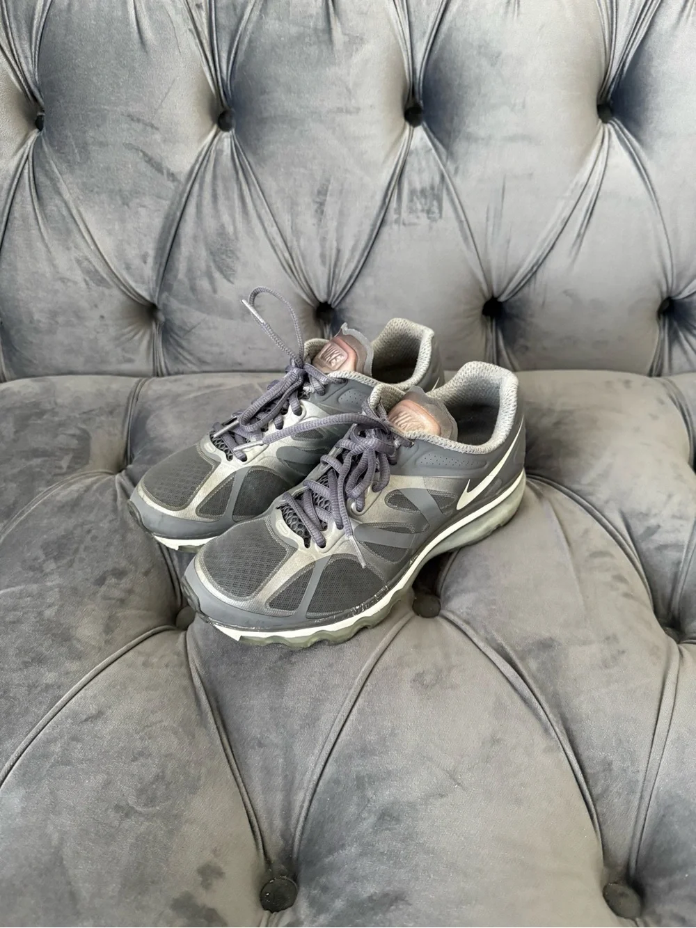 Vintage Y2K Nike Air Max Women's Gray Athletic Sneakers